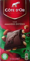 Chocolat noir amandes entières