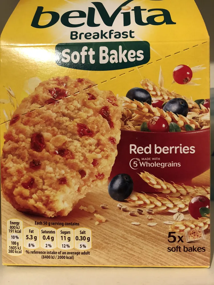 Belvita Breakfast Soft Bakes, Red Berries
