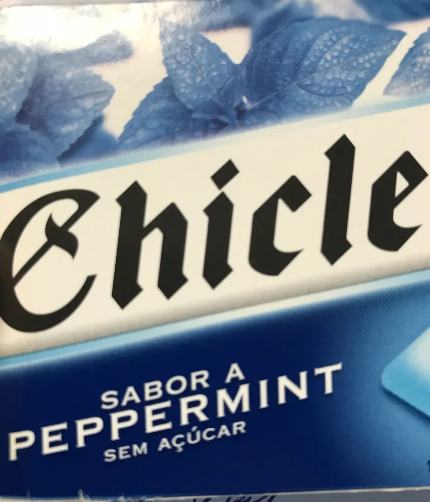 Chiclets SABOR A PEPPERMINT SEM AÇÚCAR 12 PASTILHA
