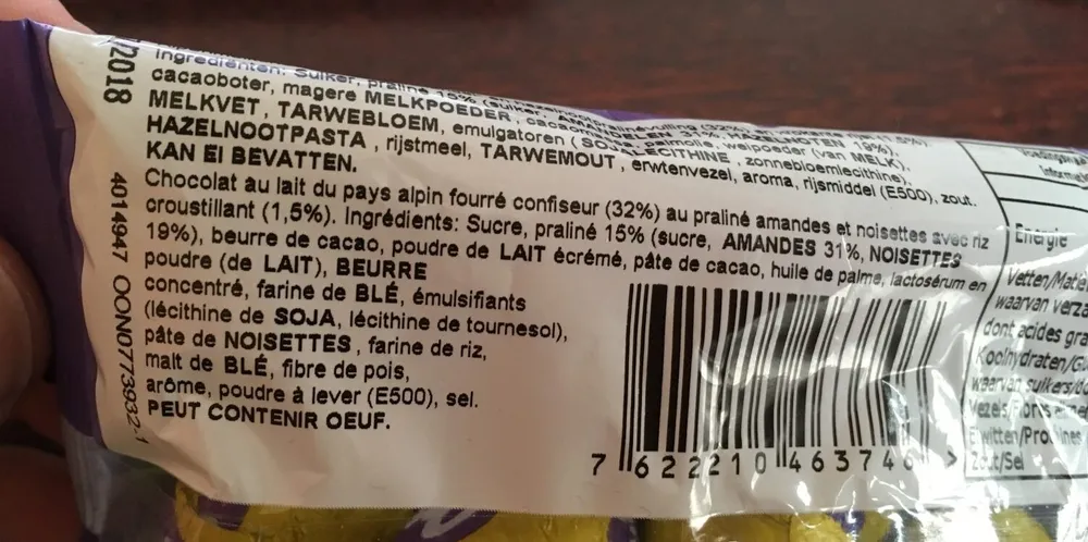 Milka Lait Praliné Croquant