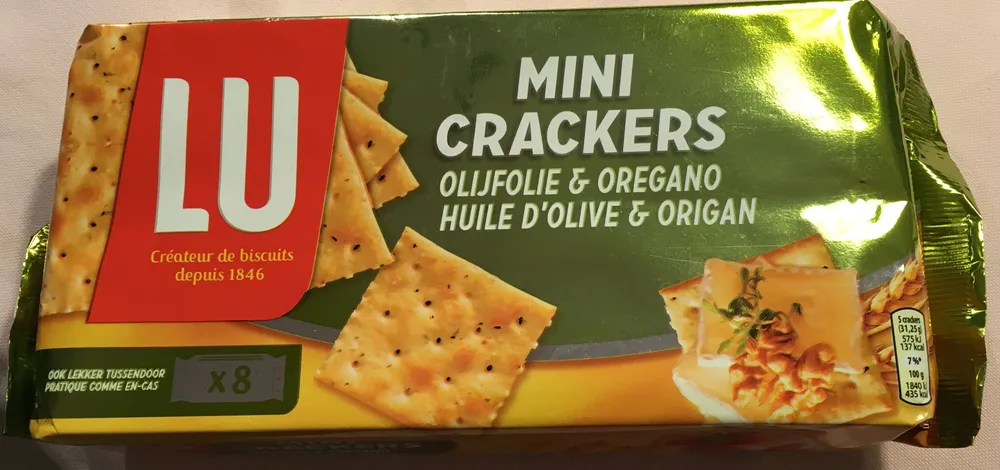 Mini crackers olijfolie & oregano