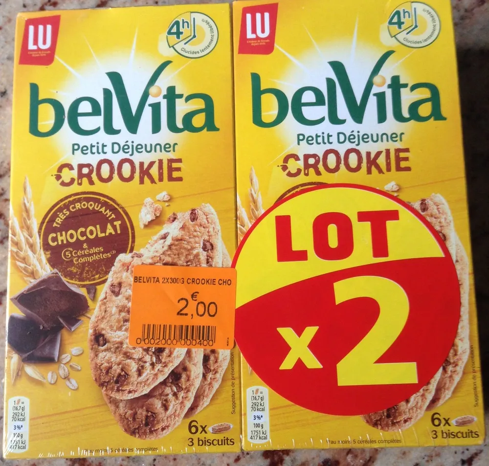 Belvita Petit-Déjeuner Biscuits Crookie Chocolat