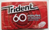 Trident 60 Minutes Strawberry 20 G. Fresa