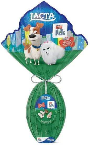 Ovo De Páscoa Ao Leite Pets Lacta 166g Vem Com Estojo