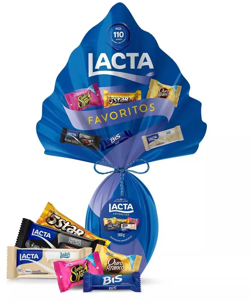 Ovo De Páscoa Ao Leite Lacta Favoritos 560g