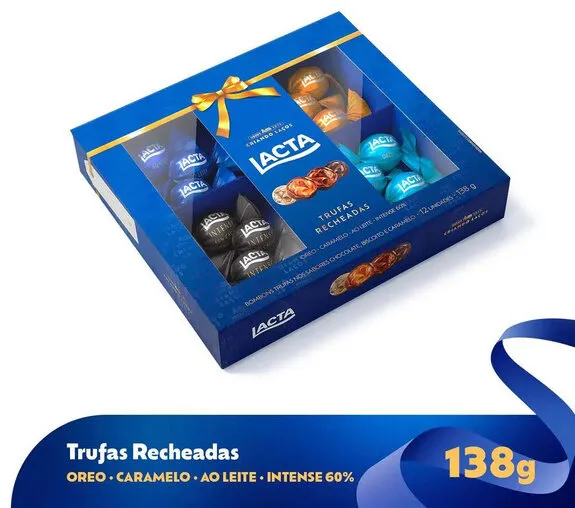 Trufa De Chocolate Sortida Lacta Caixa 138g 12 Unidades