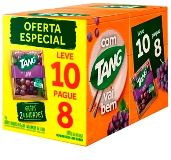 Refresco Em Pó Uva Tang Caixa 250g 10 Unidades