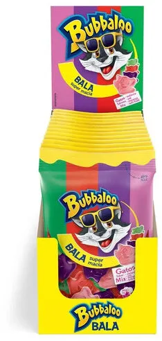Bala Sortida Gatos Bubbaloo Pacote 15g