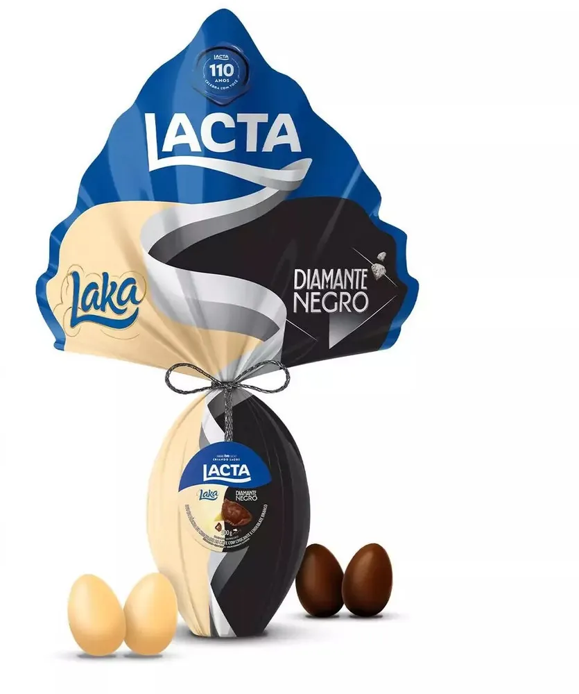 Ovo De Páscoa Laka E Diamante Negro Lacta 500g
