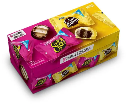 Bombom Wafer Sonho De Valsa Ouro Branco Lacta Caixa 220g 11 Unidades