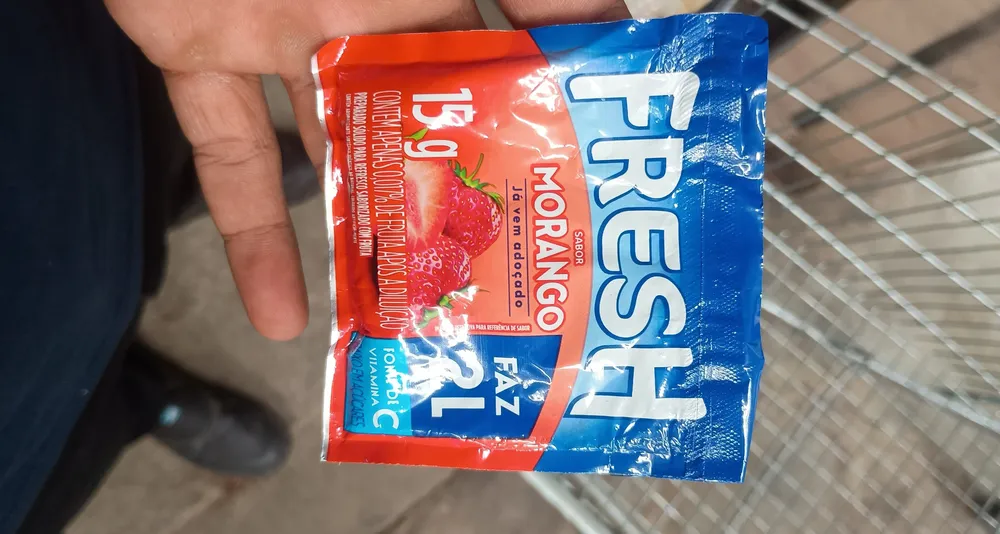 Refresco Em Pó Morango Fresh Pacote 15g