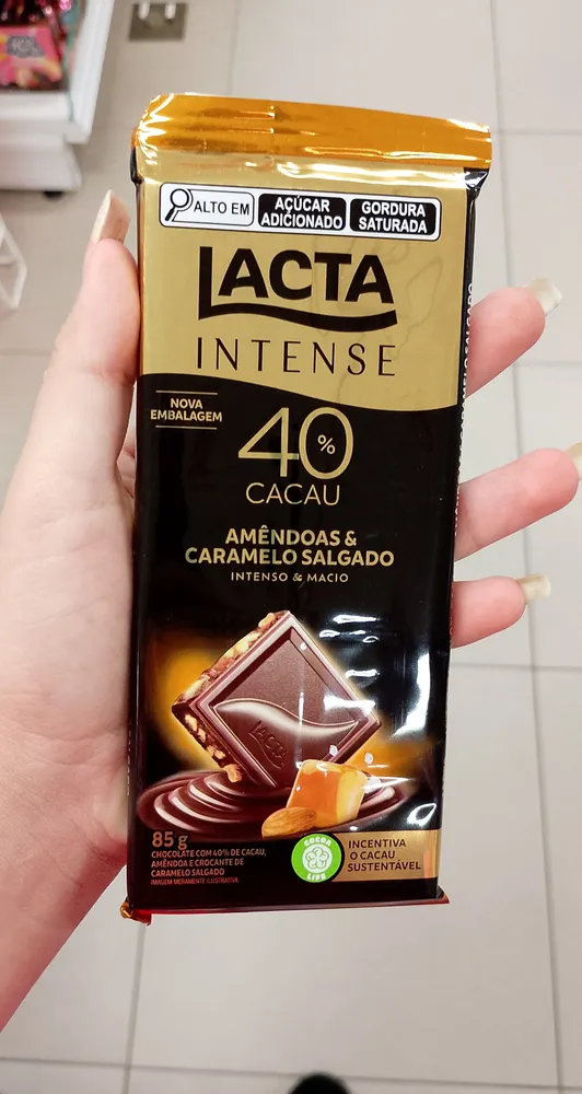 TABLETE INTENSE 40 AMEND CARAM 85G LACTA