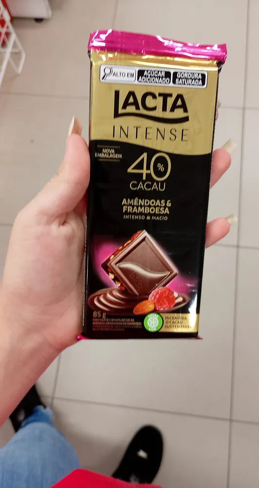 TABLETE INTENSE 40 AMEND FRAMB 85G LACTA