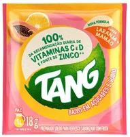 Refresco Em Pó Laranja E Mamão Tang Pacote 18g