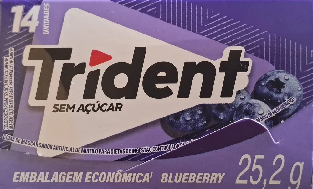 Goma De Mascar Blueberry Zero Açúcar