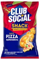 Snack Assado Crocante Pizza Marguerita Club Social Pacote 68g