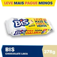 Pack Wafer Cobertura Chocolate Branco Lacta Bis Pacote 378g 3 Unidades Leve Mais Pague Menos