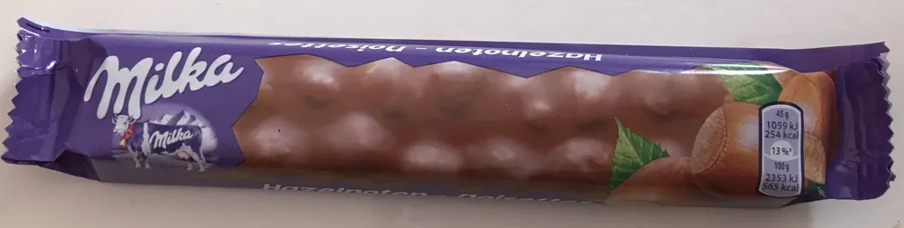 Bâtons Lait Noisettes Entières 45G