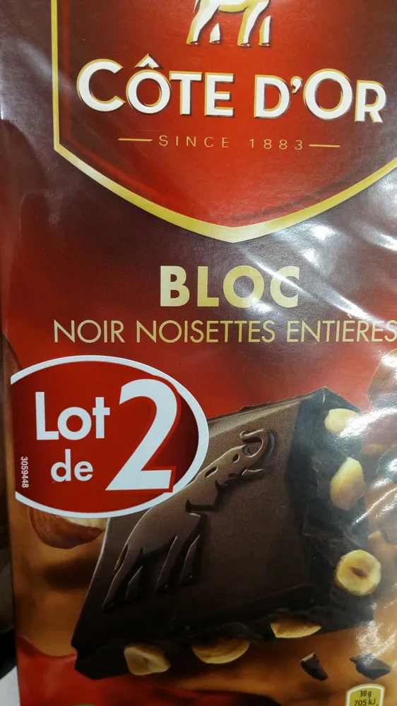Cote 2x180g bloc noir noisette