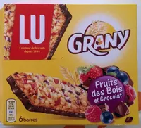 Barres chocolat fruits des bois