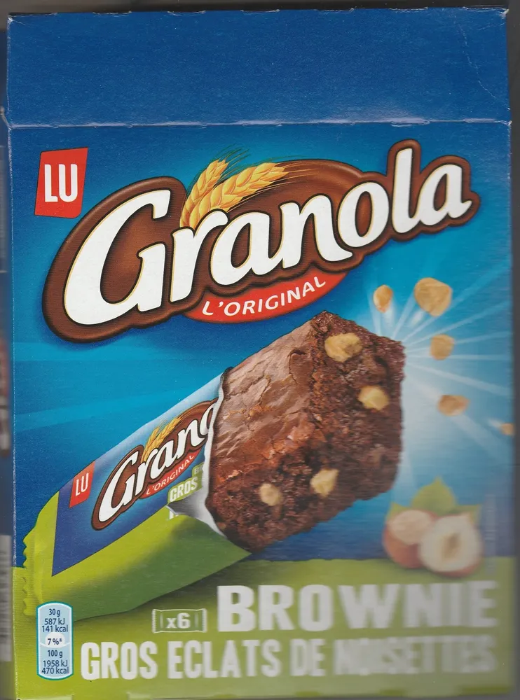 Granola bownie gros éclats de noisettes X6