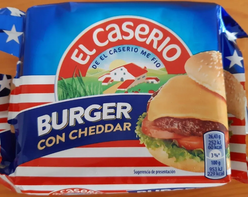 Burger con cheddar