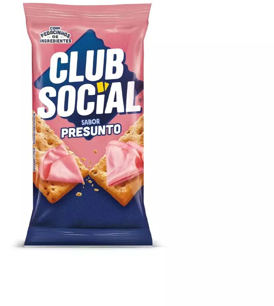Pack Biscoito Presunto Club Social Pacote 141g 6 Unidades