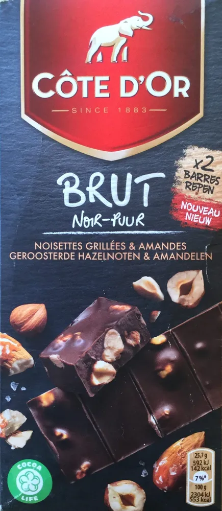 Brut noir - noisettes grillées & amandes