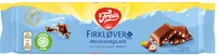 Firkeløver Mlekesjokolade med Hakkede Hasselnøtter
