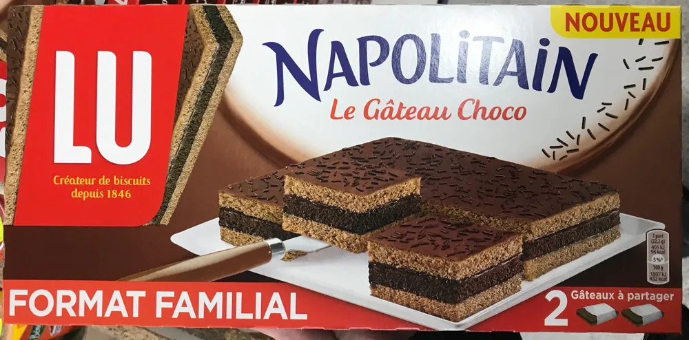 Napolitain. Le gâteau choco