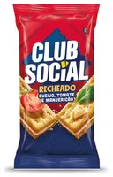 Pack Biscoito Recheio Queijo, Tomate E Manjericão Club Social Pacote 106g 4 Unidades