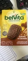 Biscoito Integral Cacau Cereais Belvita Caixa 75g 3 Unidades
