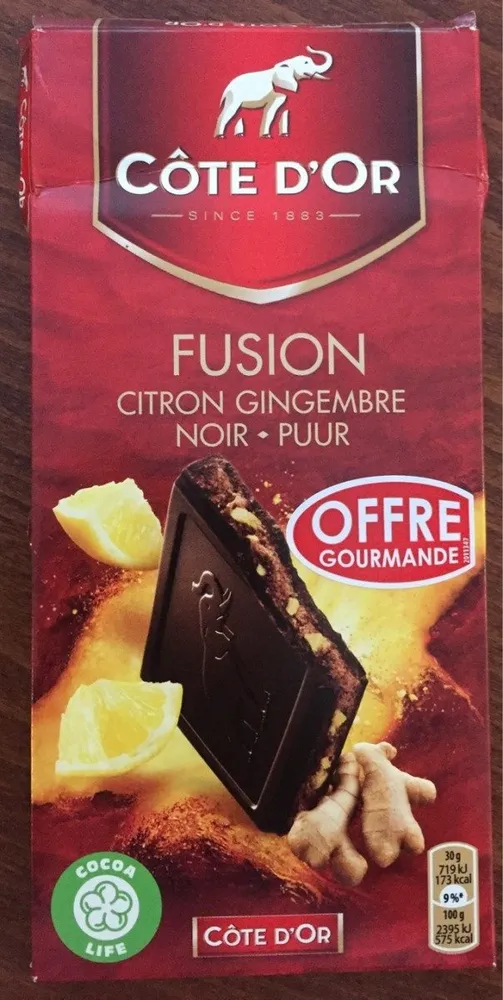 Chocolat noir citron gingembre
