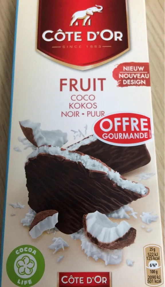 Chocolat noir coco Côte d'Or