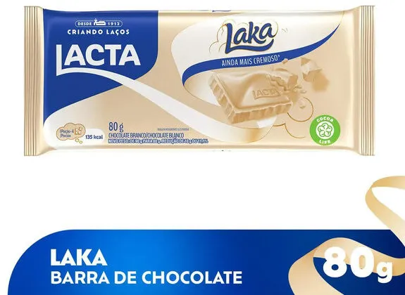 Chocolate Branco Lacta Laka Pacote 80g