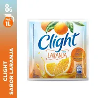 Refresco Em Pó Laranja Zero Açúcar Clight Pacote 8g