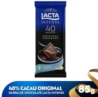 Chocolate 40 Cacau Original Lacta Intense Pacote 85g