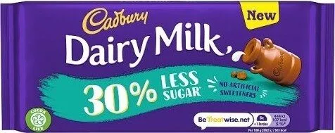 Dairy Milk 30% Less Sugar Chocolate Bar
