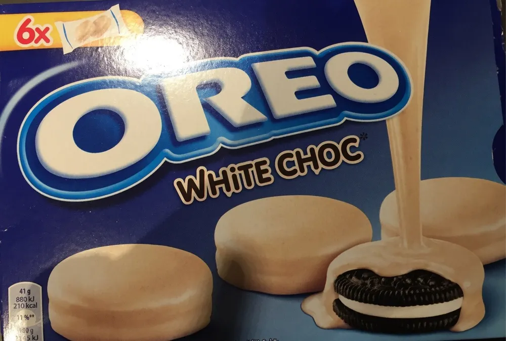 Oreo Biscuits cacaotés enrobés chocolat blanc les 2 boites de