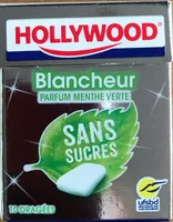 Hollywood blancheur parfum menthe verte sans sucres