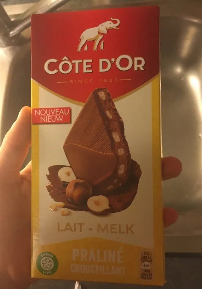 Chocolat au lait praliné croustillant