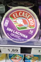 Queso fundido en porciones sin lactosa