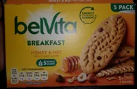 Belvita Breakfast Biscuits Honey & Nuts 5X45G