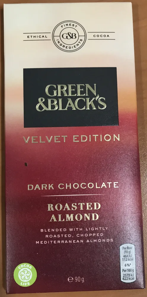 Black's Dark Almond Chocolate Bar