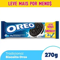 Pack Biscoito Original Batman Oreo Pacote 270g 3 Unidades Leve Mais Pague Menos
