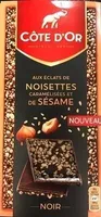 Cote d’or aux éclats de noisettes caramelisées et de sésame