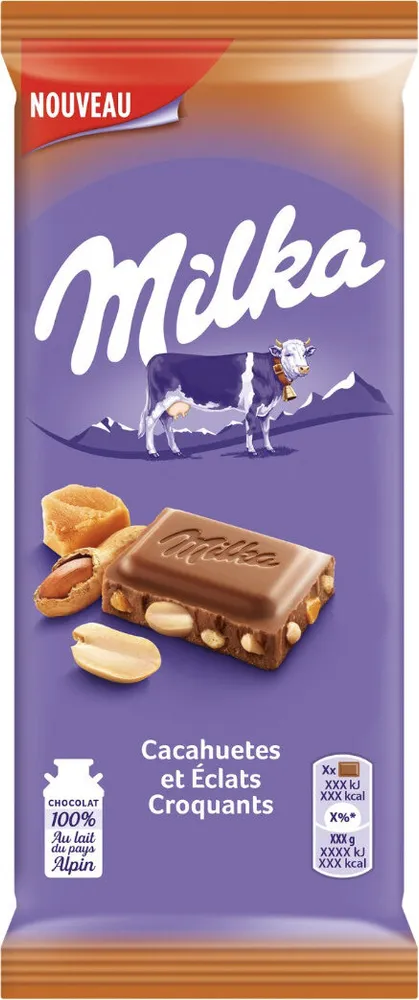 Milka cacahuètes et éclats croquants