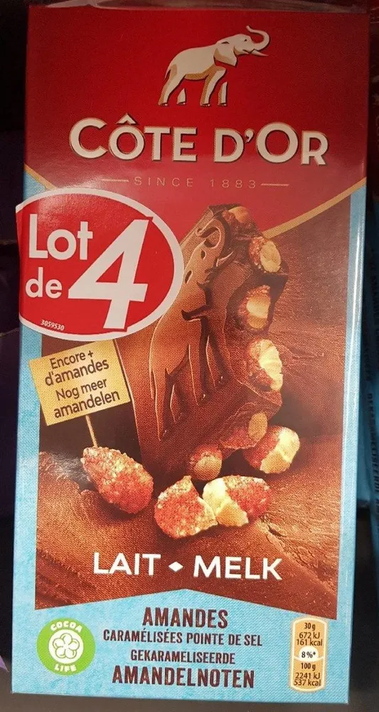 Lait amandes caramélisées pointe de sel