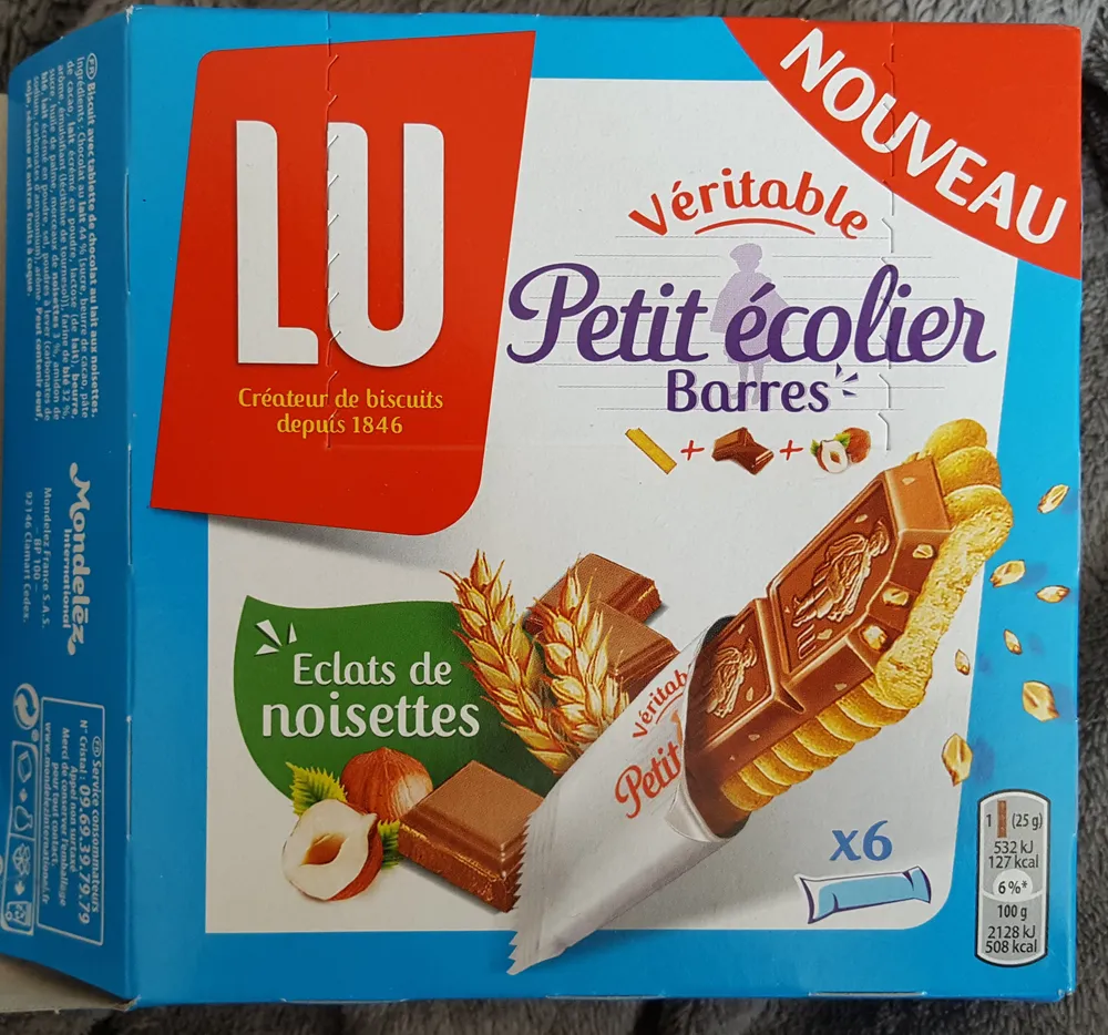 Petit Écolier Barres Éclats de Noisettes
