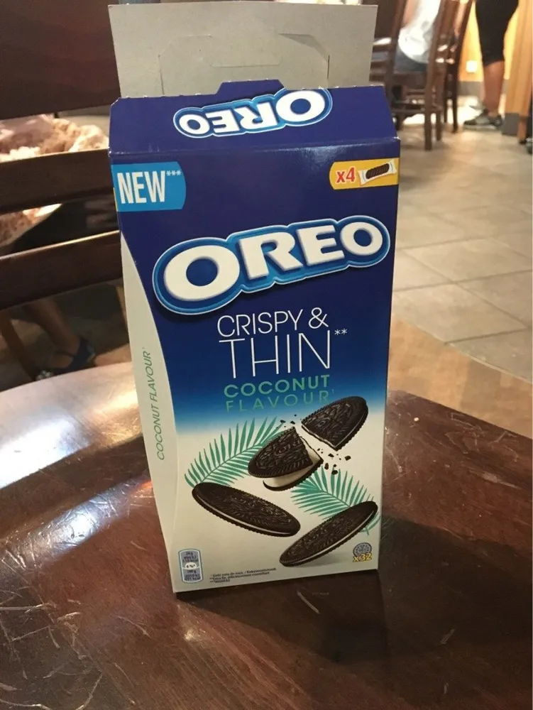 Oreo crispy and thin coconut flavour